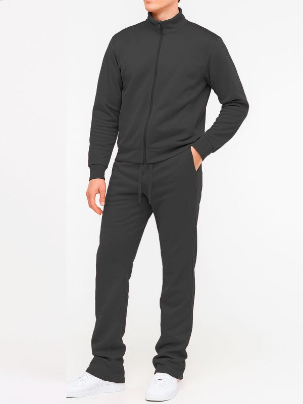 Men's Solid Flare Stacked Set - Stylish Activewear