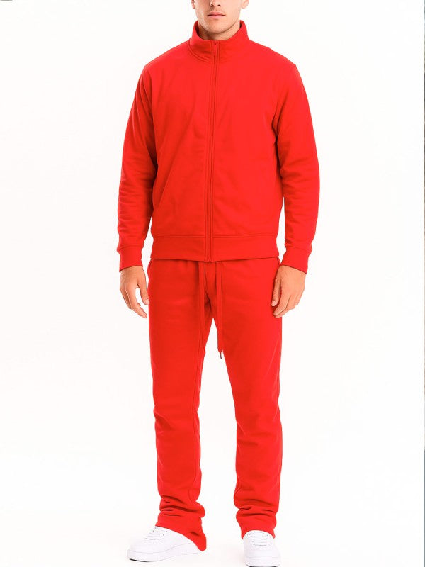Men's Solid Flare Stacked Set - Stylish Activewear