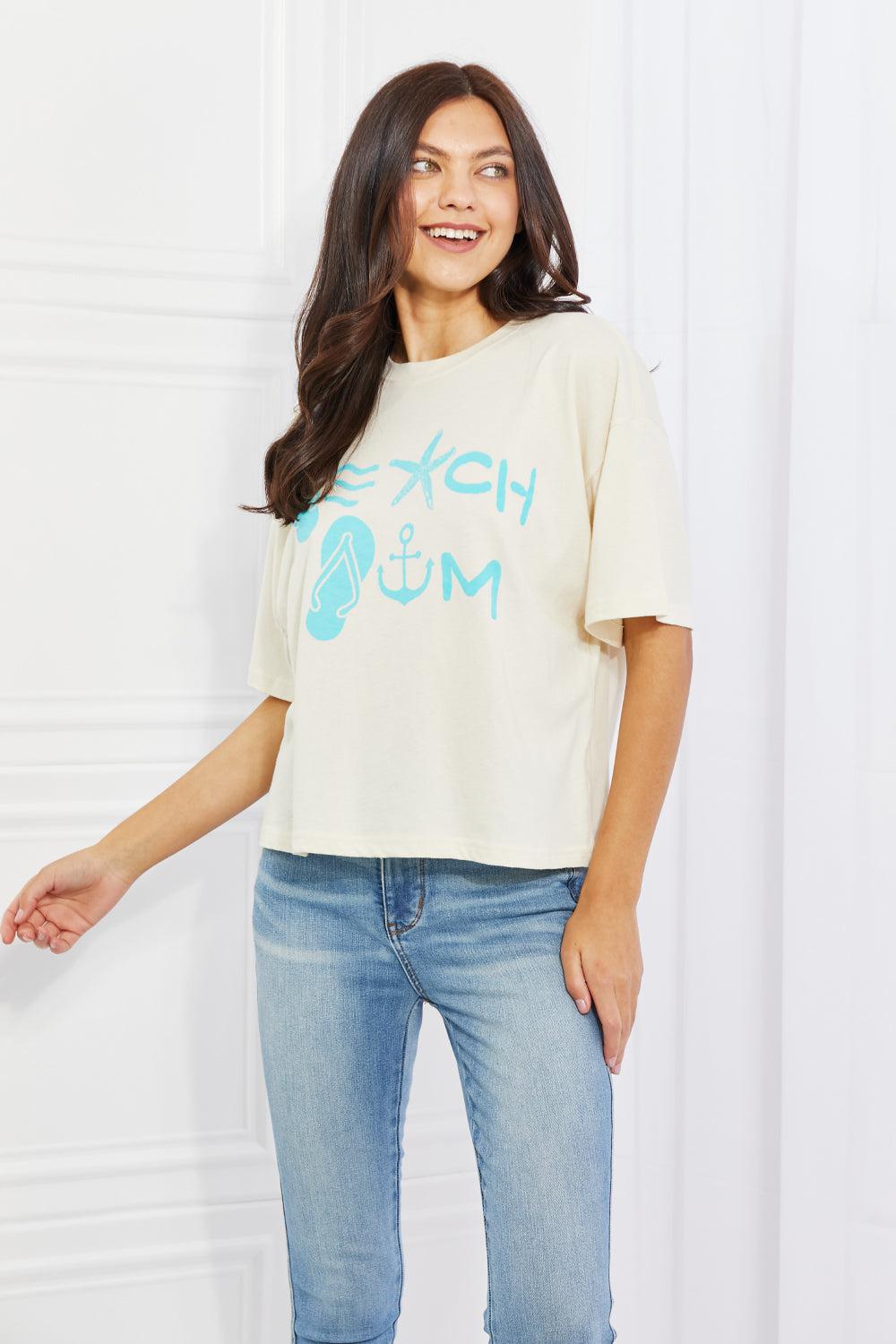 Blue Zone Planet |  mineB Beach Bum Full Size Graphic T-Shirt