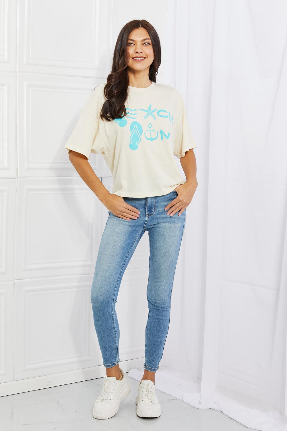Blue Zone Planet |  mineB Beach Bum Full Size Graphic T-Shirt