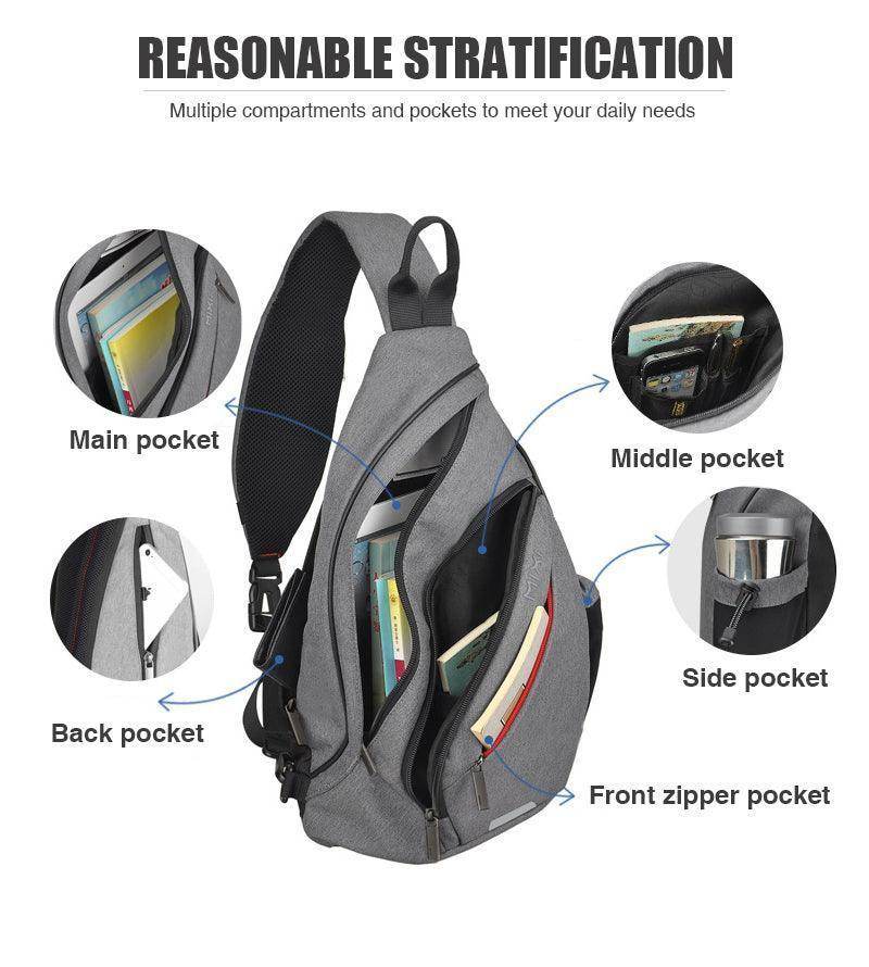 VacationGrabs USB Charging Crossbody Backpack