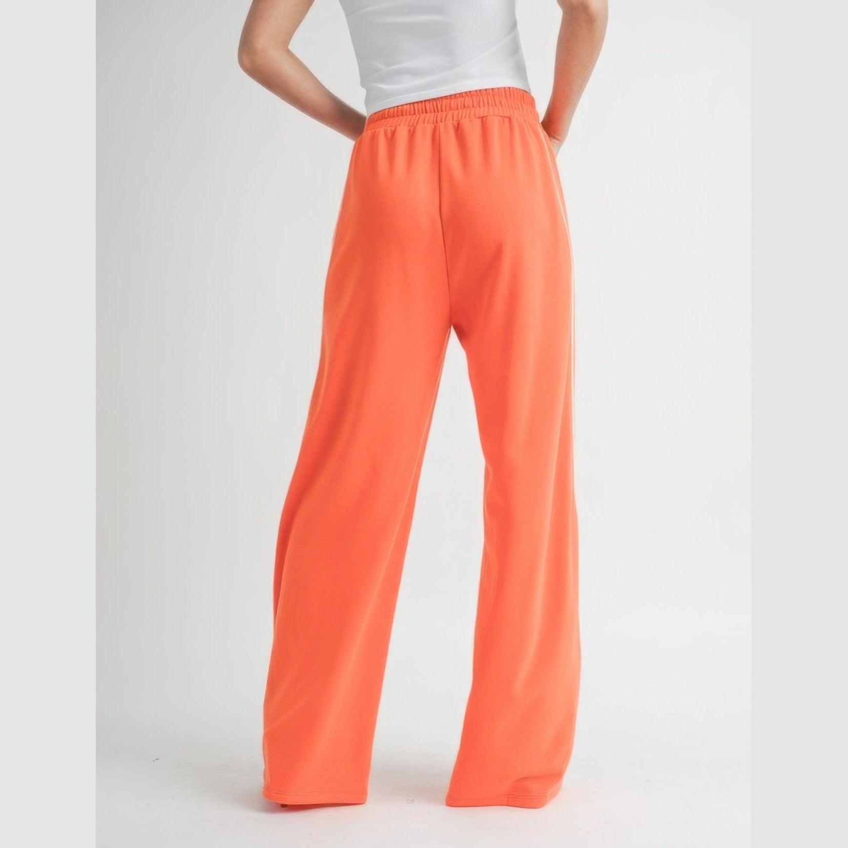 VacationGrabs Orange Drawstring Pants for Women