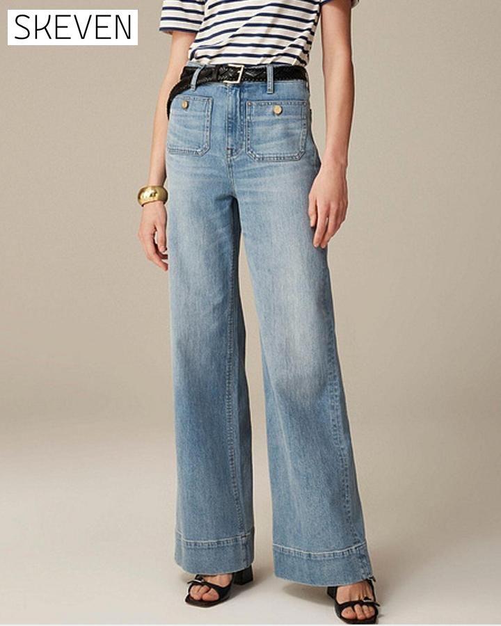 Tummy Control Sailor Wide Leg Trouser