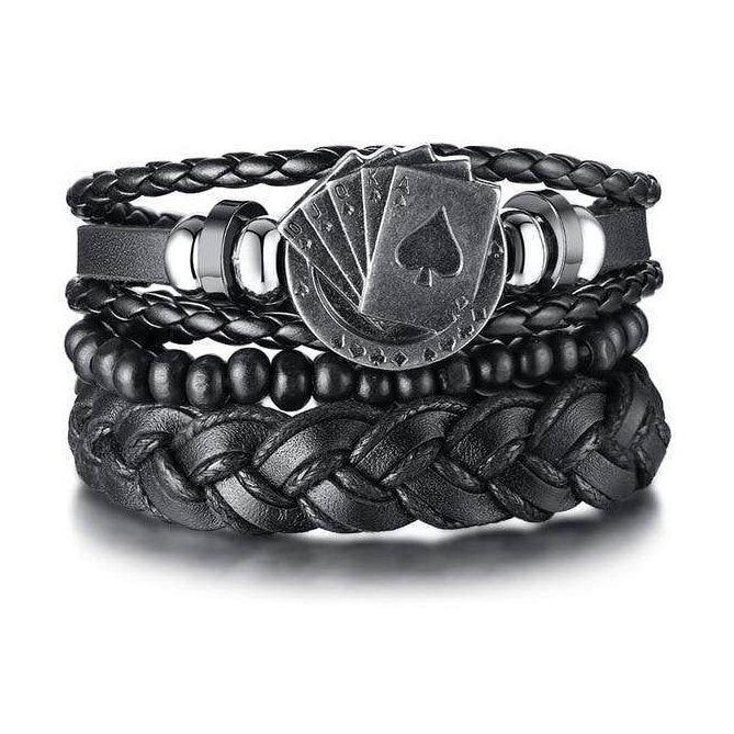 Royal Flush Poker Wristband Bracelet for Men