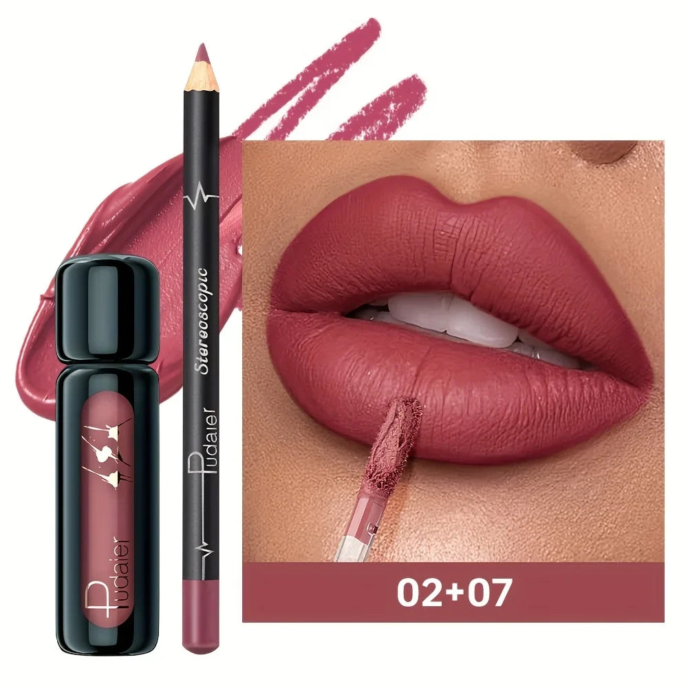Pudraier Lip Kit for Perfect Lips with Lip Liner