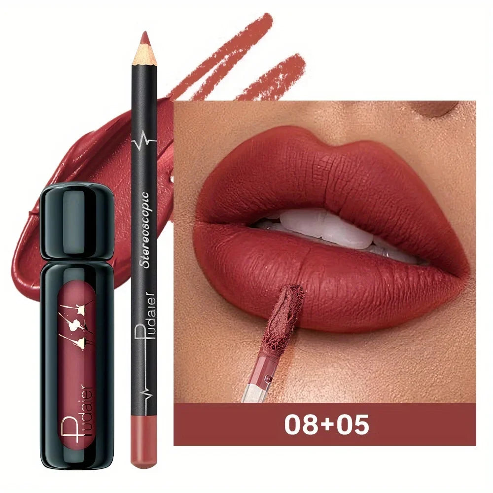 Pudraier Lip Kit for Perfect Lips with Lip Liner