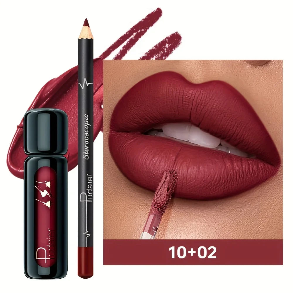 Pudraier Lip Kit for Perfect Lips with Lip Liner