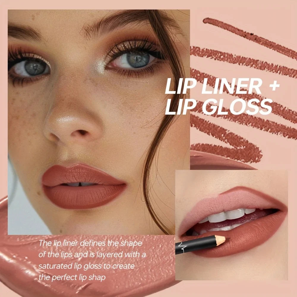 Pudraier Lip Kit for Perfect Lips with Lip Liner