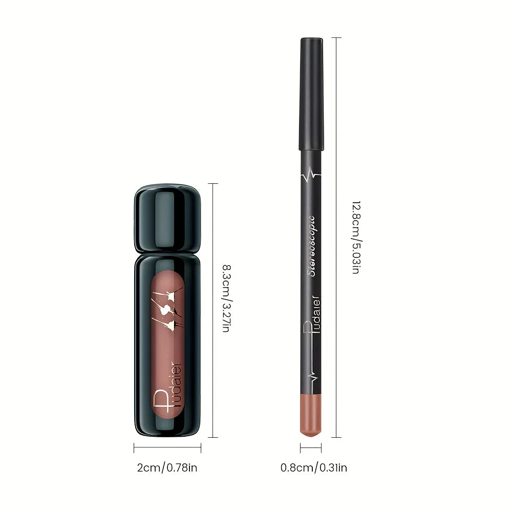 Pudraier Lip Kit for Perfect Lips with Lip Liner