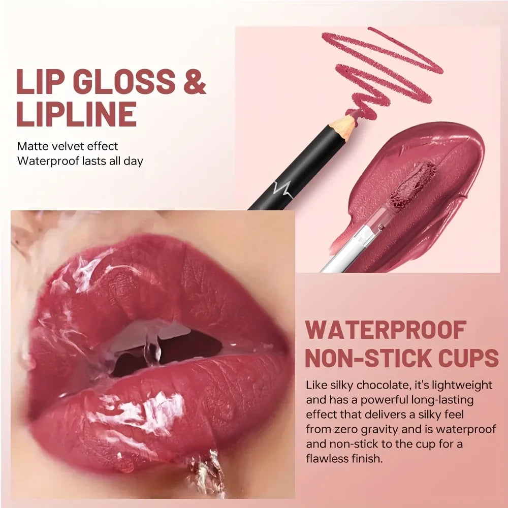 Pudraier Lip Kit for Perfect Lips with Lip Liner