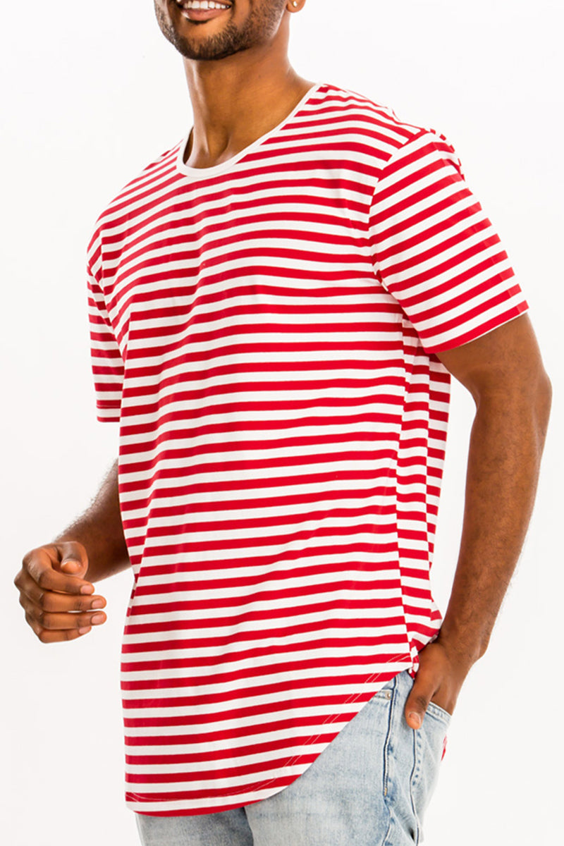Edwin Striped Tee – Oversized Cotton Blend