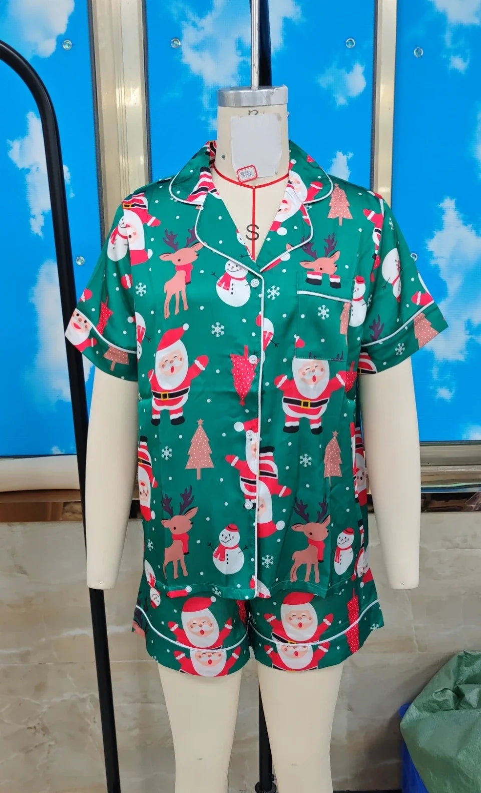 Festive Satin Sleepwear Sets for Women