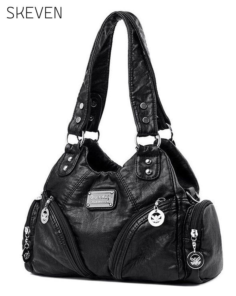 Vintage-Handtasche aus weichem Leder, Umhängetasche
