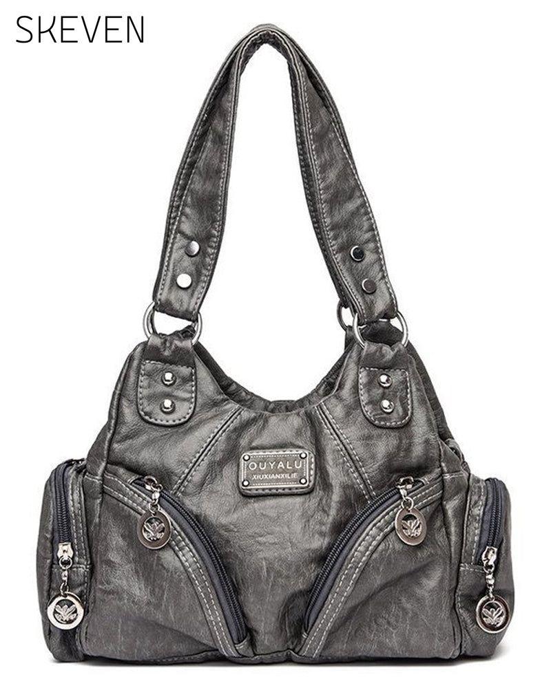 Vintage-Handtasche aus weichem Leder, Umhängetasche