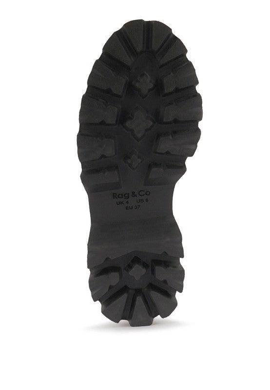 Women's Slip-On Leather Loafers with Chunky Sole