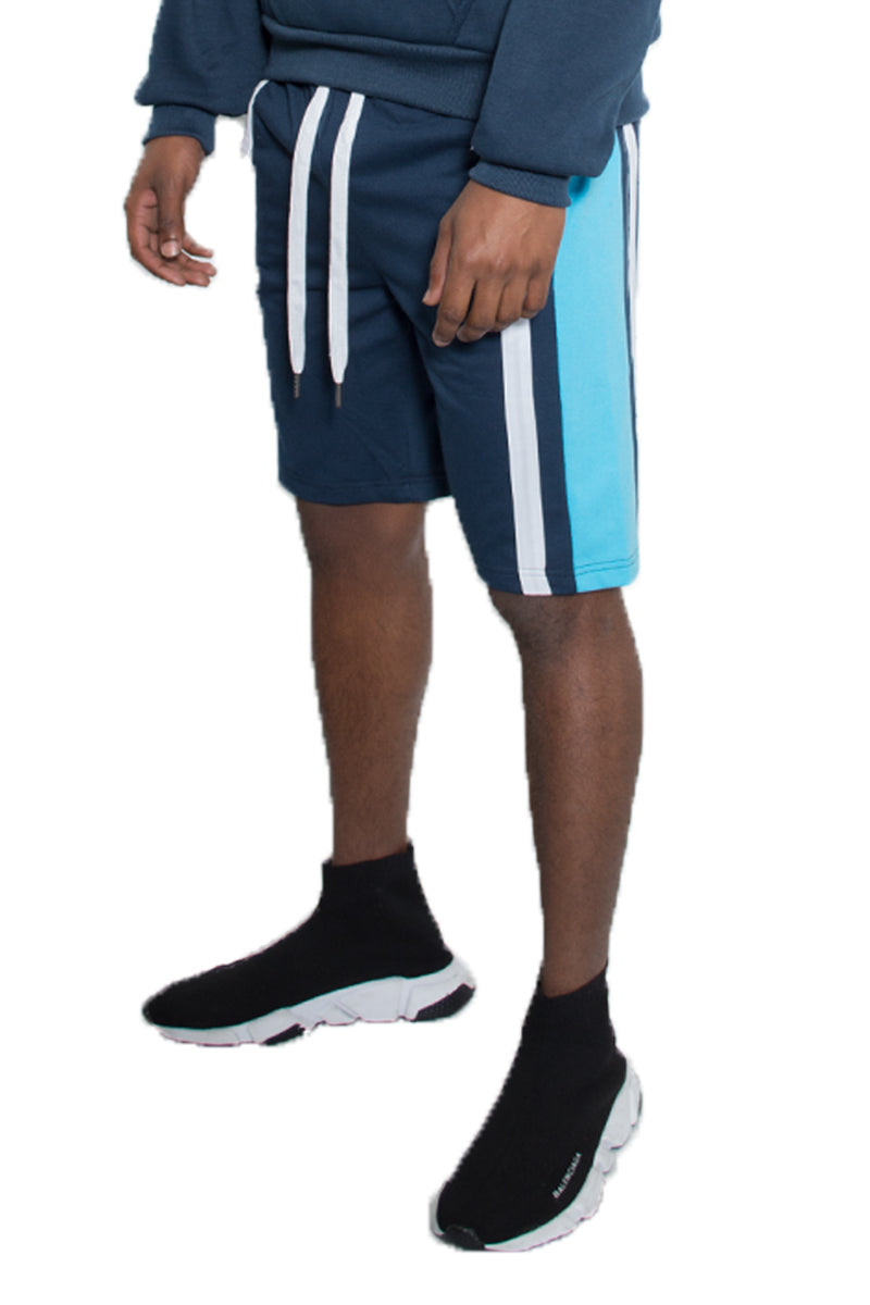 Teddy French Terry Shorts – Color Block Stripe
