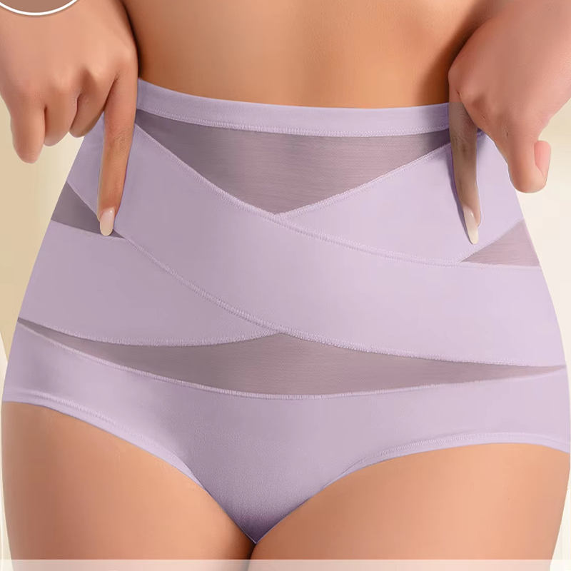 💖💖Last Day-Buy 1 Get 3 Packs💖Plus-Size High-Waist Cross Tummy Control Panties