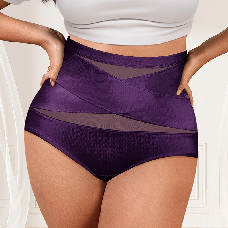 💖💖Last Day-Buy 1 Get 3 Packs💖Plus-Size High-Waist Cross Tummy Control Panties
