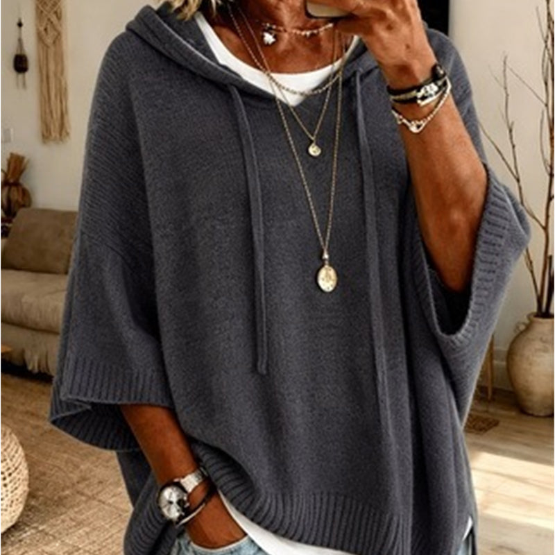✨Women's Hooded Drawstring Knit Pullover