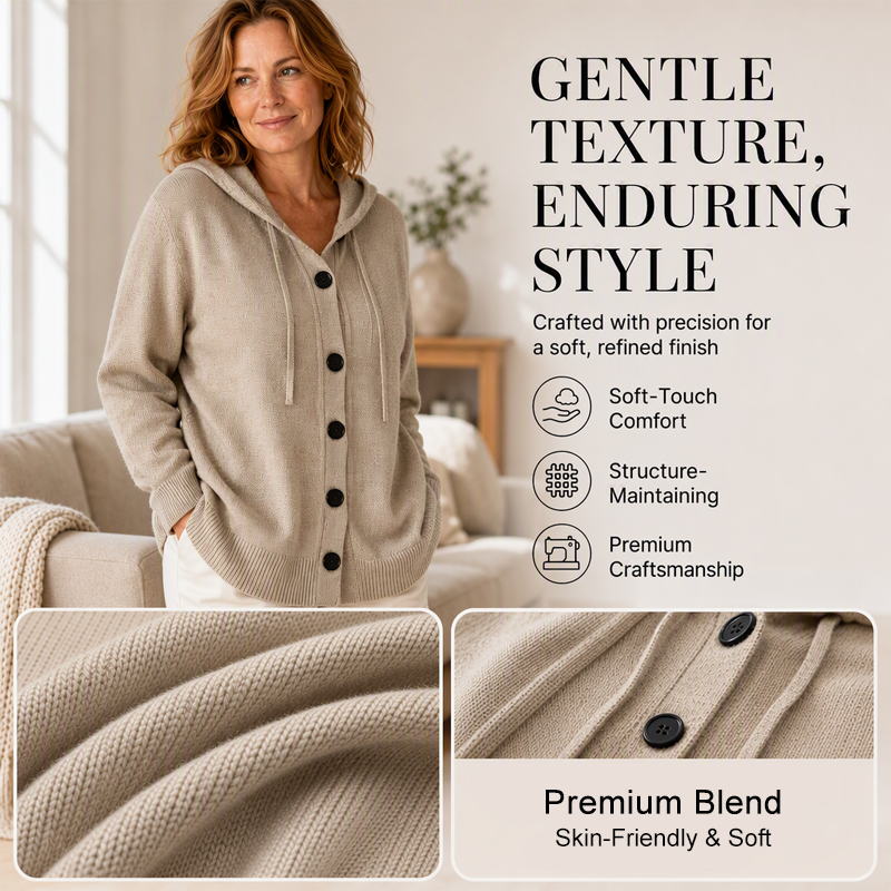 Women's Hooded Knit Cardigan