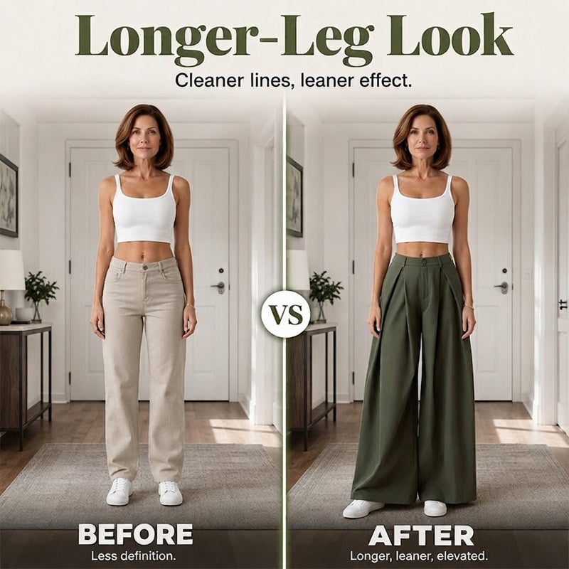 Women's Pleated Wide Leg Pants