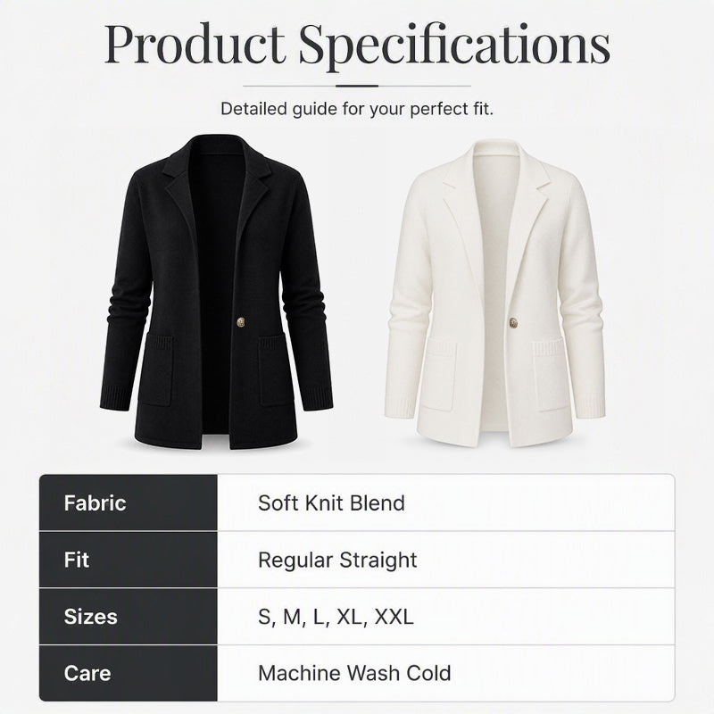 Bestseller🏆🧥 Knit Lapel Cardigan – Timeless Silhouette & Effortless Elegance for Every Look