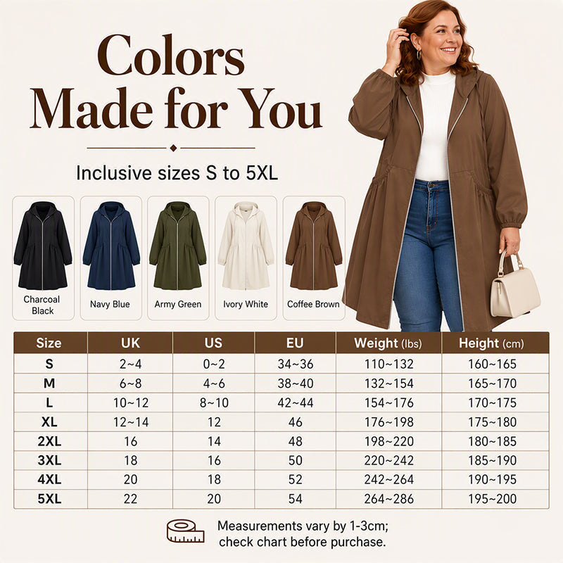 Bestseller🏆🧥 Mid-Length Hooded Jacket – Timeless Silhouette & All-Day Comfort for Every Occasion