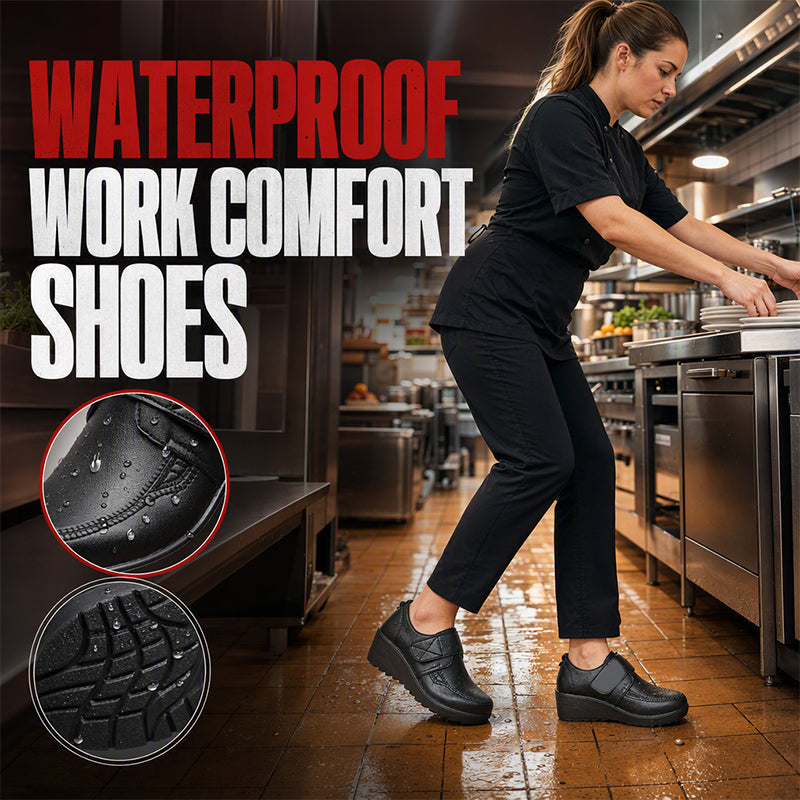 ✨ All-Day Work Comfort | Women's Waterproof Oil-Resistant Work Shoes
