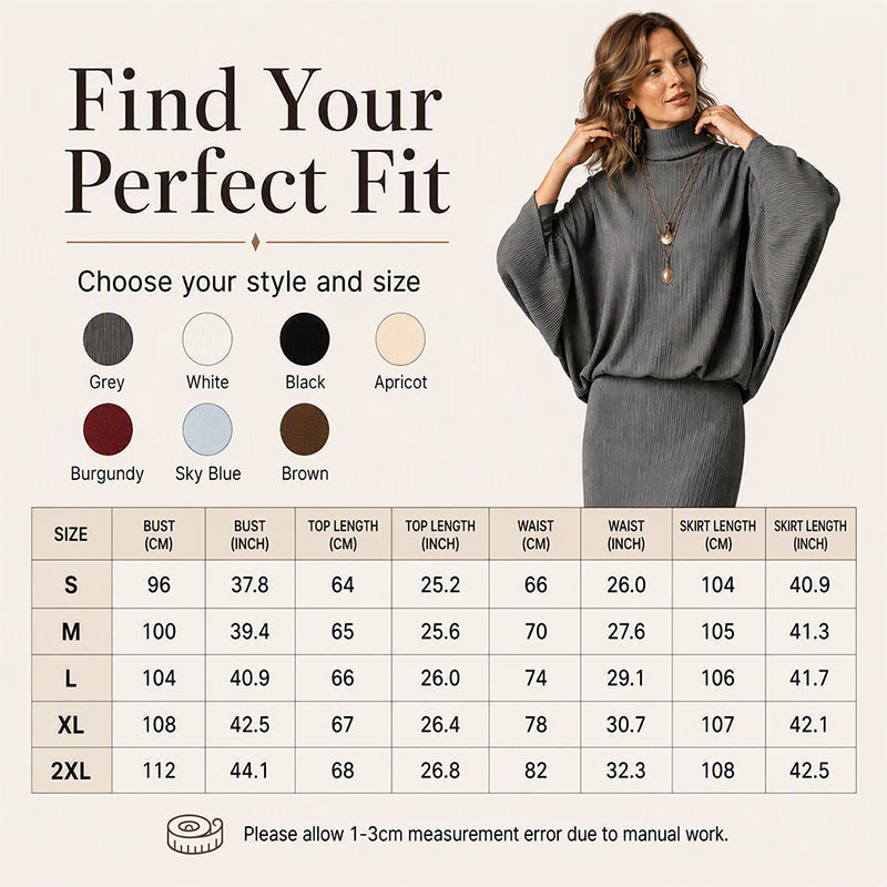 Women's Batwing Sleeve Top & Maxi Skirt Set