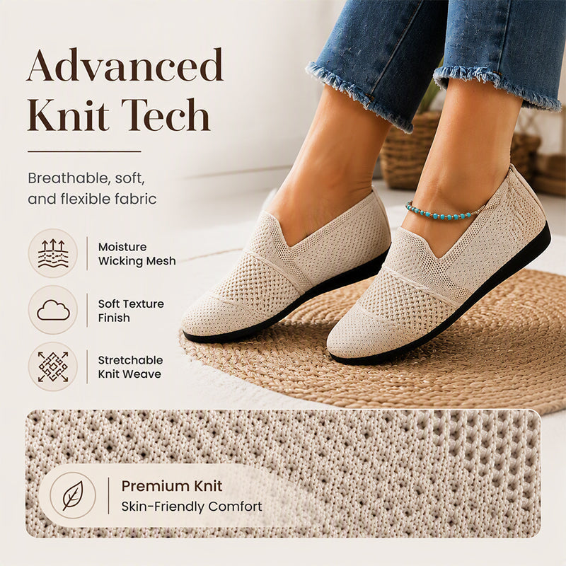 Women's Breathable Knit Flat Shoes