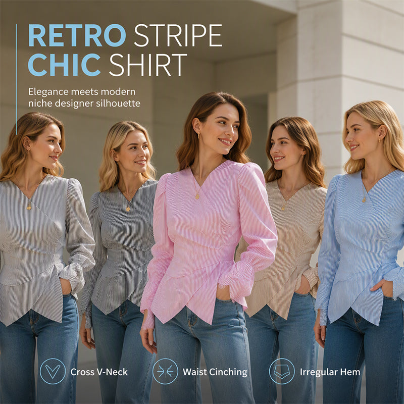 👚✨Women’s Casual Striped V Neck Wrap Top✨𝘉𝘶𝘺 𝘢𝘯𝘺 2 𝘢𝘯𝘥 𝘨𝘦𝘵 𝘢𝘯 𝘦𝘹𝘵𝘳𝘢 8% 𝘥𝘪𝘴𝘤𝘰𝘶𝘯𝘵