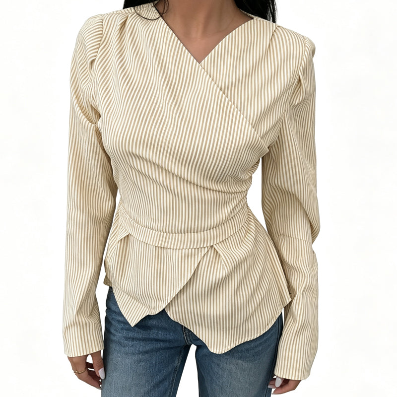 👚✨Women’s Casual Striped V Neck Wrap Top✨𝘉𝘶𝘺 𝘢𝘯𝘺 2 𝘢𝘯𝘥 𝘨𝘦𝘵 𝘢𝘯 𝘦𝘹𝘵𝘳𝘢 8% 𝘥𝘪𝘴𝘤𝘰𝘶𝘯𝘵