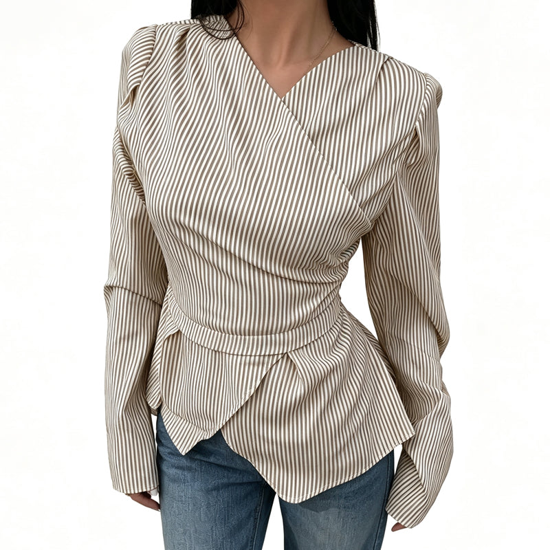 👚✨Women’s Casual Striped V Neck Wrap Top✨𝘉𝘶𝘺 𝘢𝘯𝘺 2 𝘢𝘯𝘥 𝘨𝘦𝘵 𝘢𝘯 𝘦𝘹𝘵𝘳𝘢 8% 𝘥𝘪𝘴𝘤𝘰𝘶𝘯𝘵