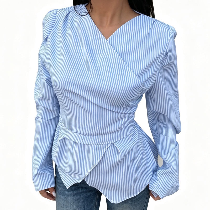 👚✨Women’s Casual Striped V Neck Wrap Top✨𝘉𝘶𝘺 𝘢𝘯𝘺 2 𝘢𝘯𝘥 𝘨𝘦𝘵 𝘢𝘯 𝘦𝘹𝘵𝘳𝘢 8% 𝘥𝘪𝘴𝘤𝘰𝘶𝘯𝘵