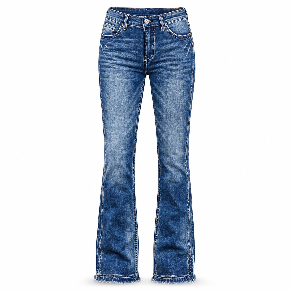 👖 Shape & Stretch in Every Step | Women's High-Waist Retro Flare Jeans