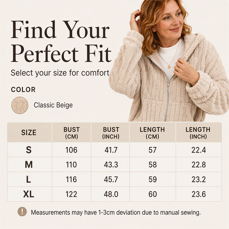 Women's Double-Sided Plush Hooded Jacket