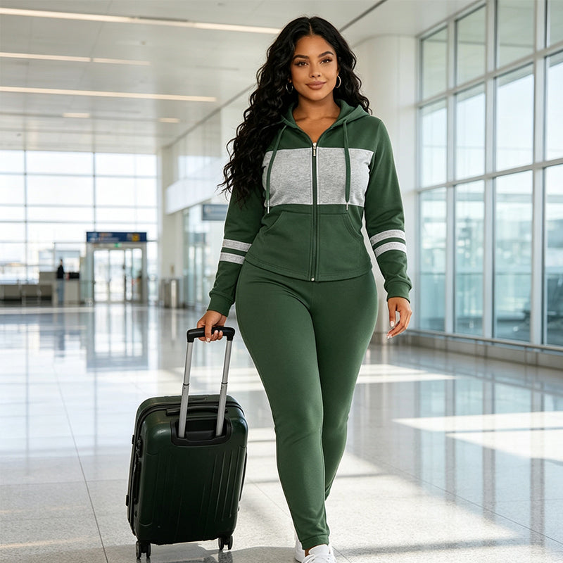 ✨ Color-Block Detail, Flattering Slim Fit | Women's Hooded 2-Piece Set ⚡ Free Shipping