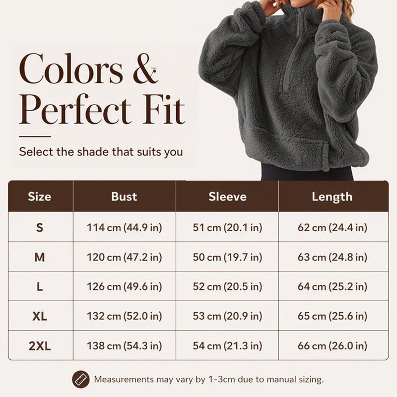 Women's Warm Cozy Half Zip Sweatshirt