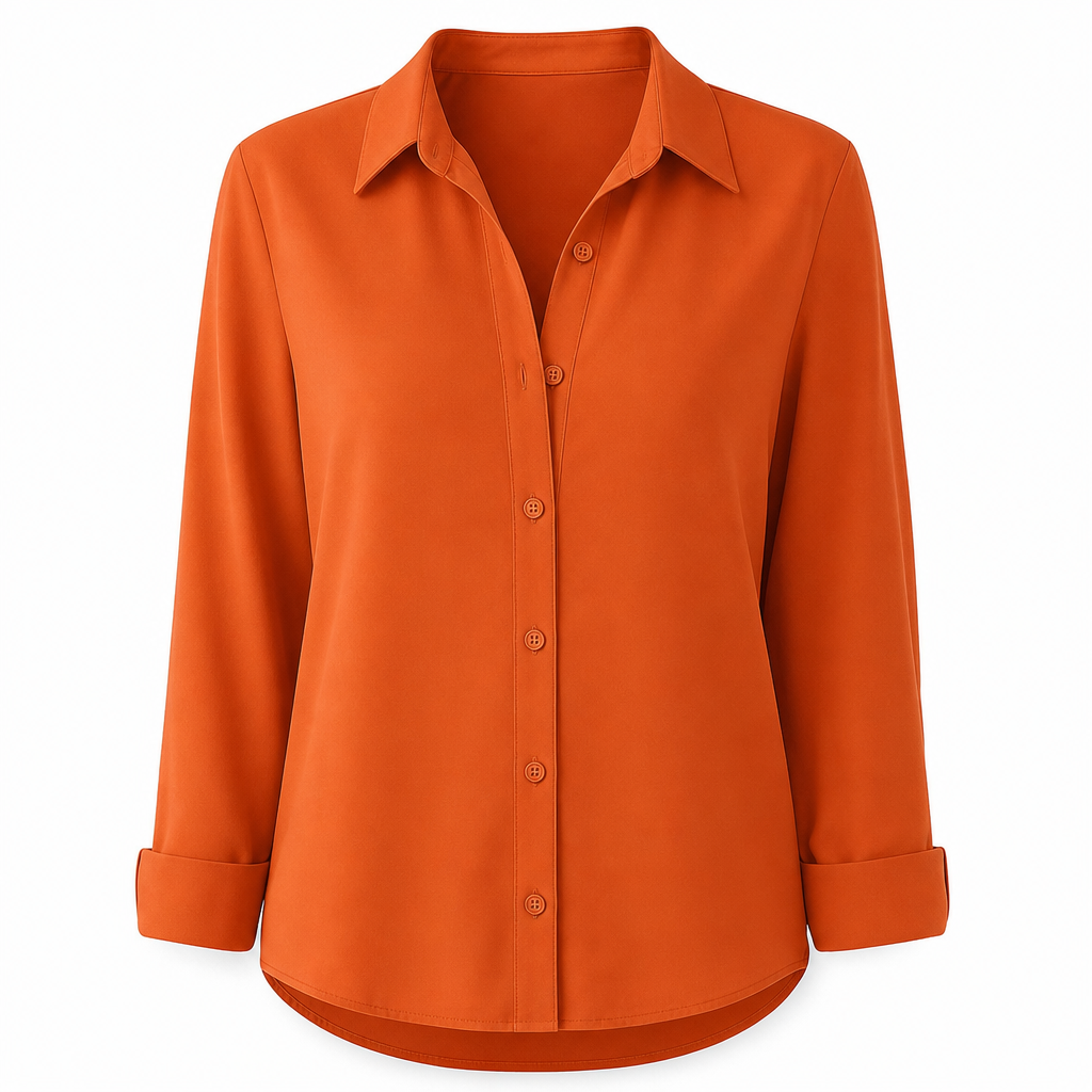 Women Elegant Casual Long Sleeve Button Up Blouse