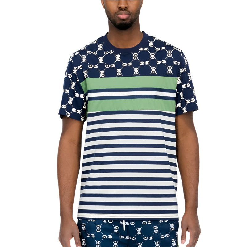 VacationGrabs Striped T-Shirts for Men Bold Colors