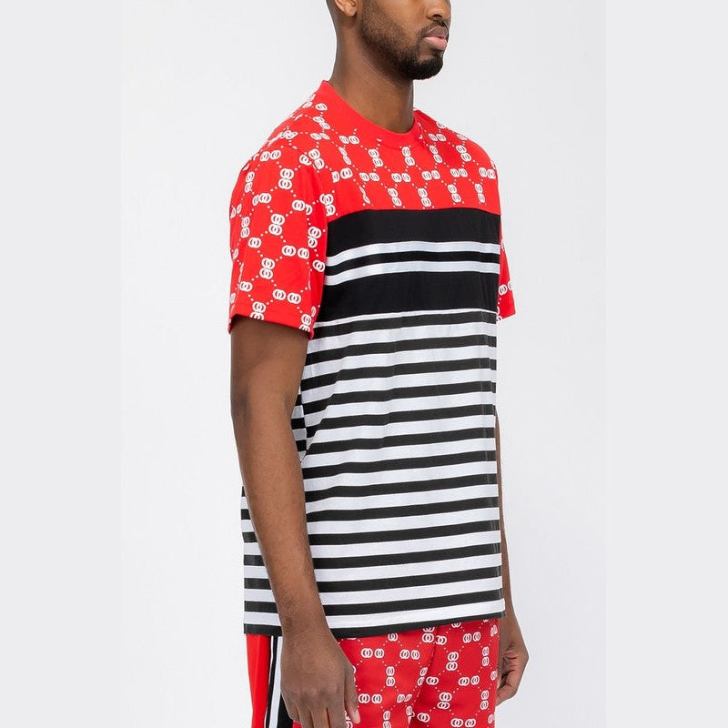 VacationGrabs Striped T-Shirts for Men Bold Colors