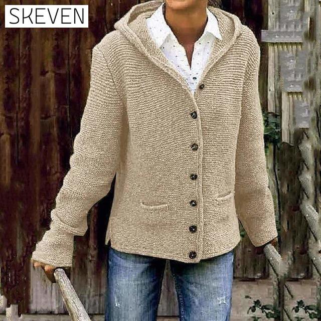 Vintage Hooded Knitted Cardigan Beige also bought Best Sellings cardigan cardigans clothes Plus Size Sale tops Topseller