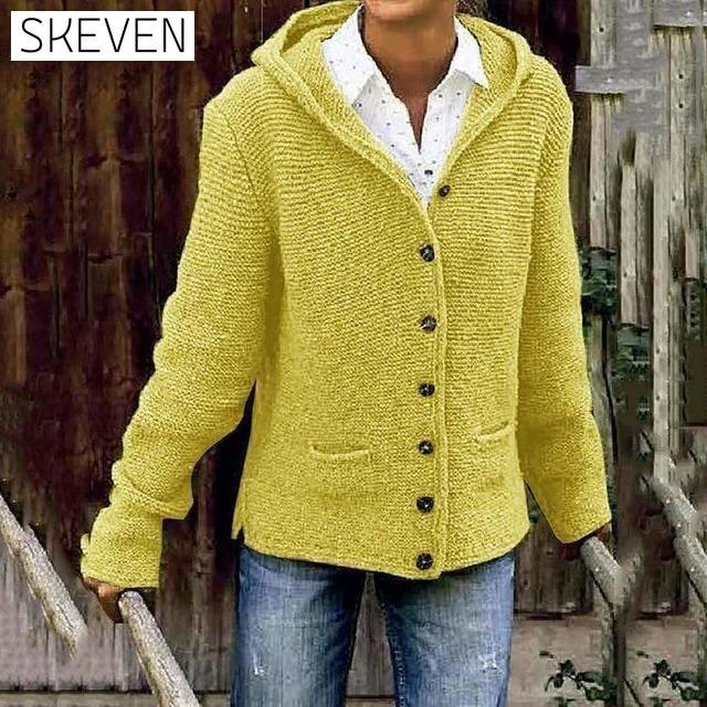 Vintage Hooded Knitted Cardigan Yellow also bought Best Sellings cardigan cardigans clothes Plus Size Sale tops Topseller