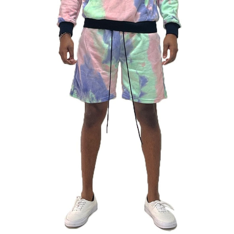 VacationGrabs Tie Dye Lounge Shorts for Men - Comfortable