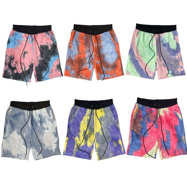 VacationGrabs Tie Dye Lounge Shorts for Men - Comfortable
