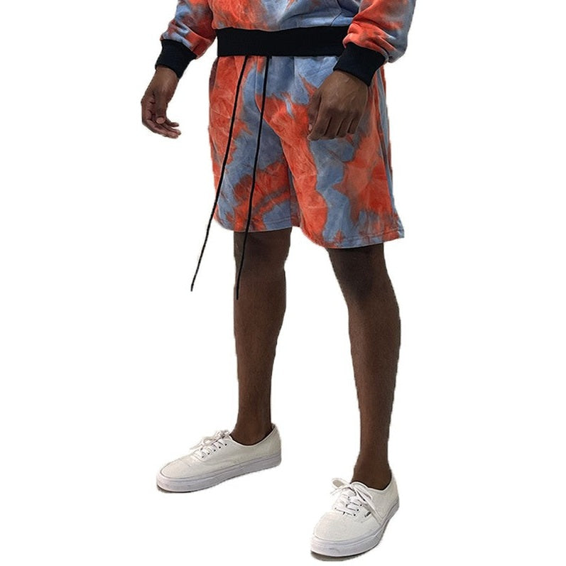 VacationGrabs Tie Dye Lounge Shorts for Men - Comfortable