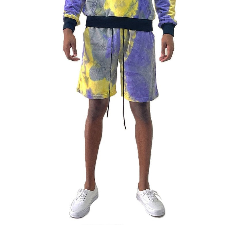 VacationGrabs Tie Dye Lounge Shorts for Men - Comfortable