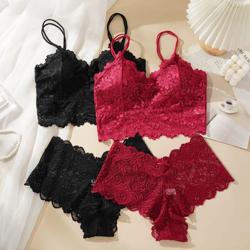 Two-Piece Lace Underwear for Travel - Chic Set