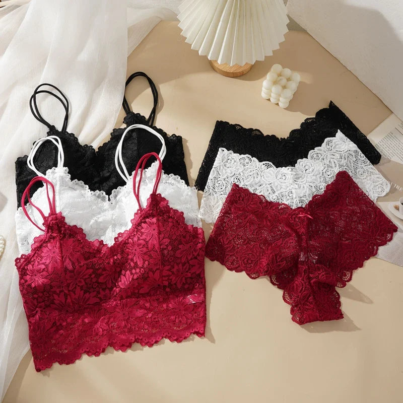Two-Piece Lace Underwear for Travel - Chic Set