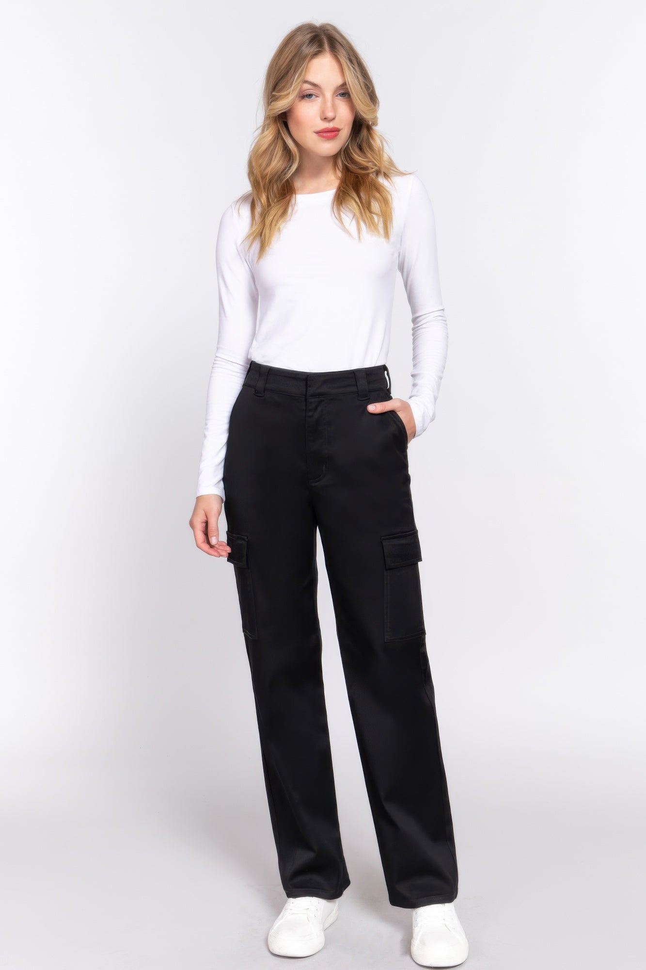VacationGrabs Women's Casual Straight Leg Trousers